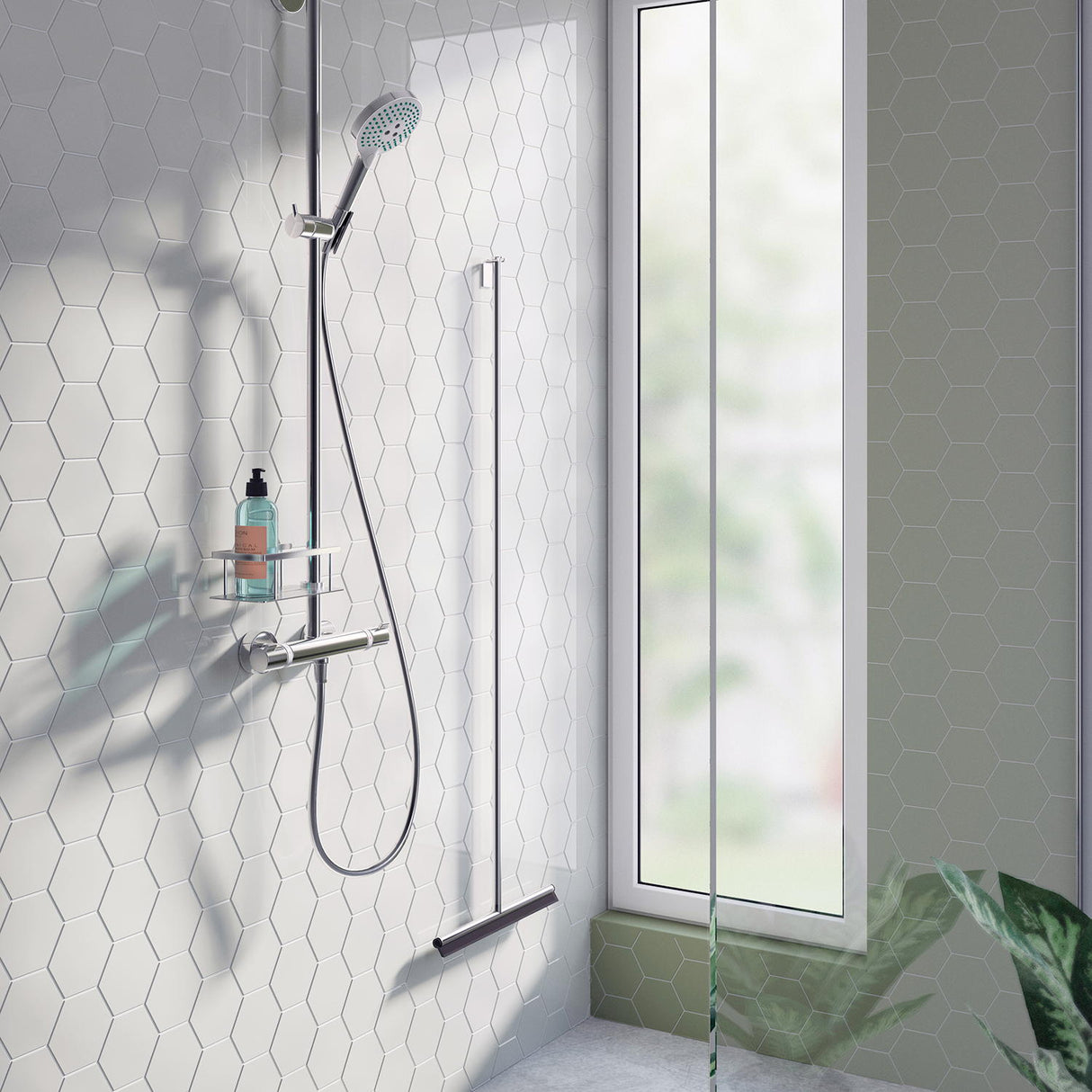 Smedbo Sideline Floor Squeegee with Self Adhesive Hook