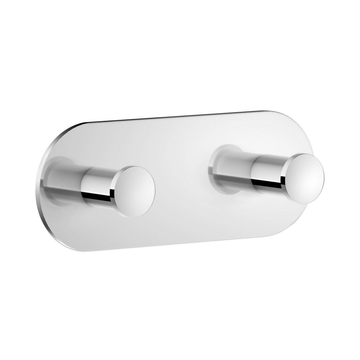 TK356 Smedbo Dot Chrome Self Adhesive Double Towel Hook