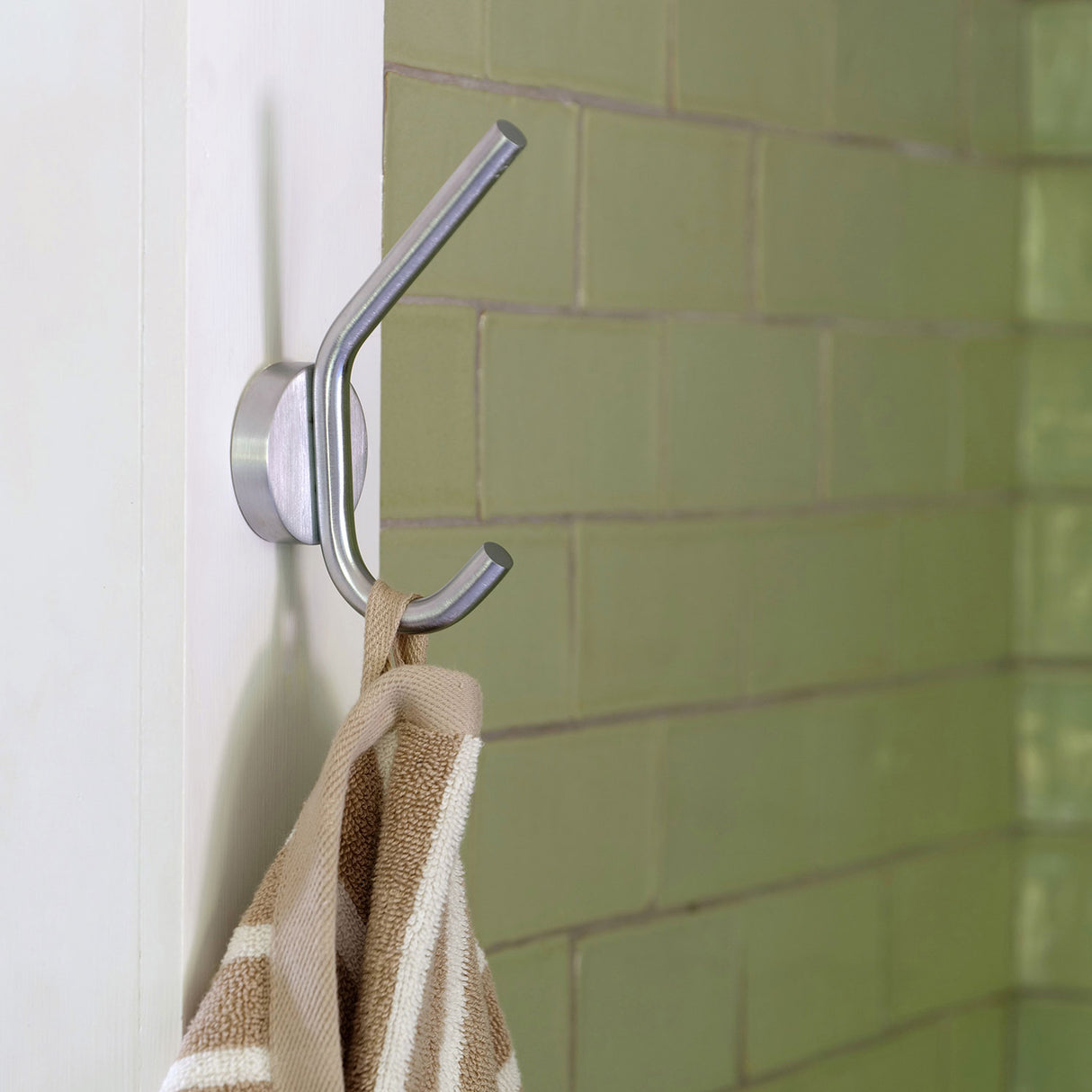 Smedbo Home Bath Robe Hook Brushed Chrome lifestyle