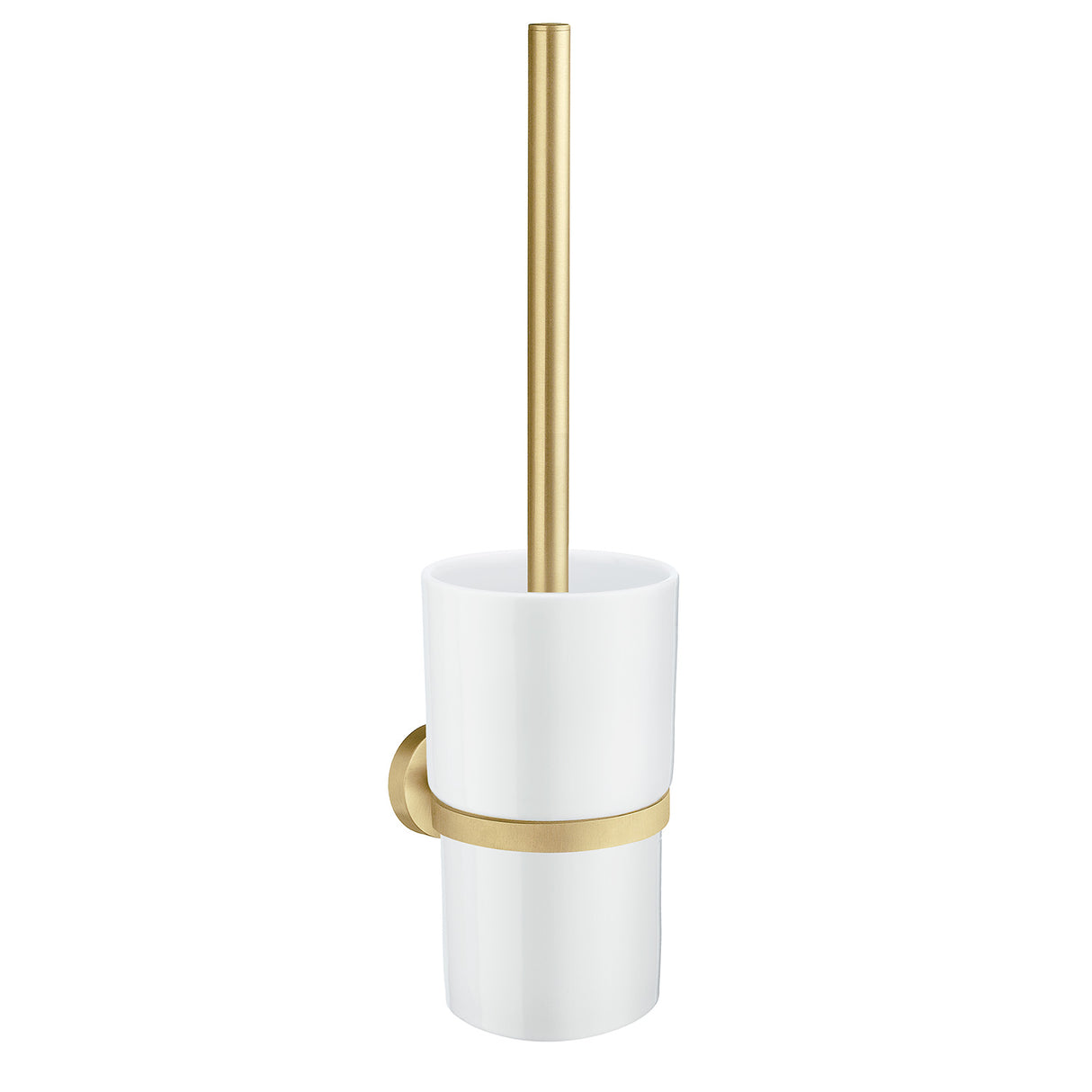 Smedbo Home Toilet Brush and Holder in Brushed Brass