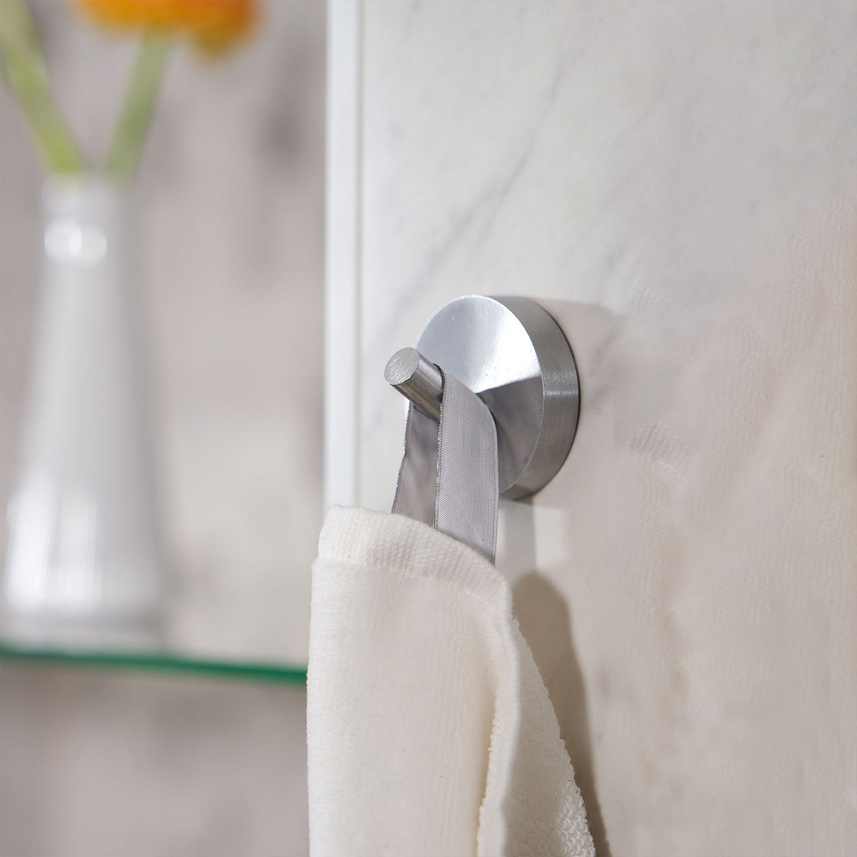 Smedbo Home Towel Hook Brushed Chrome lifestyle