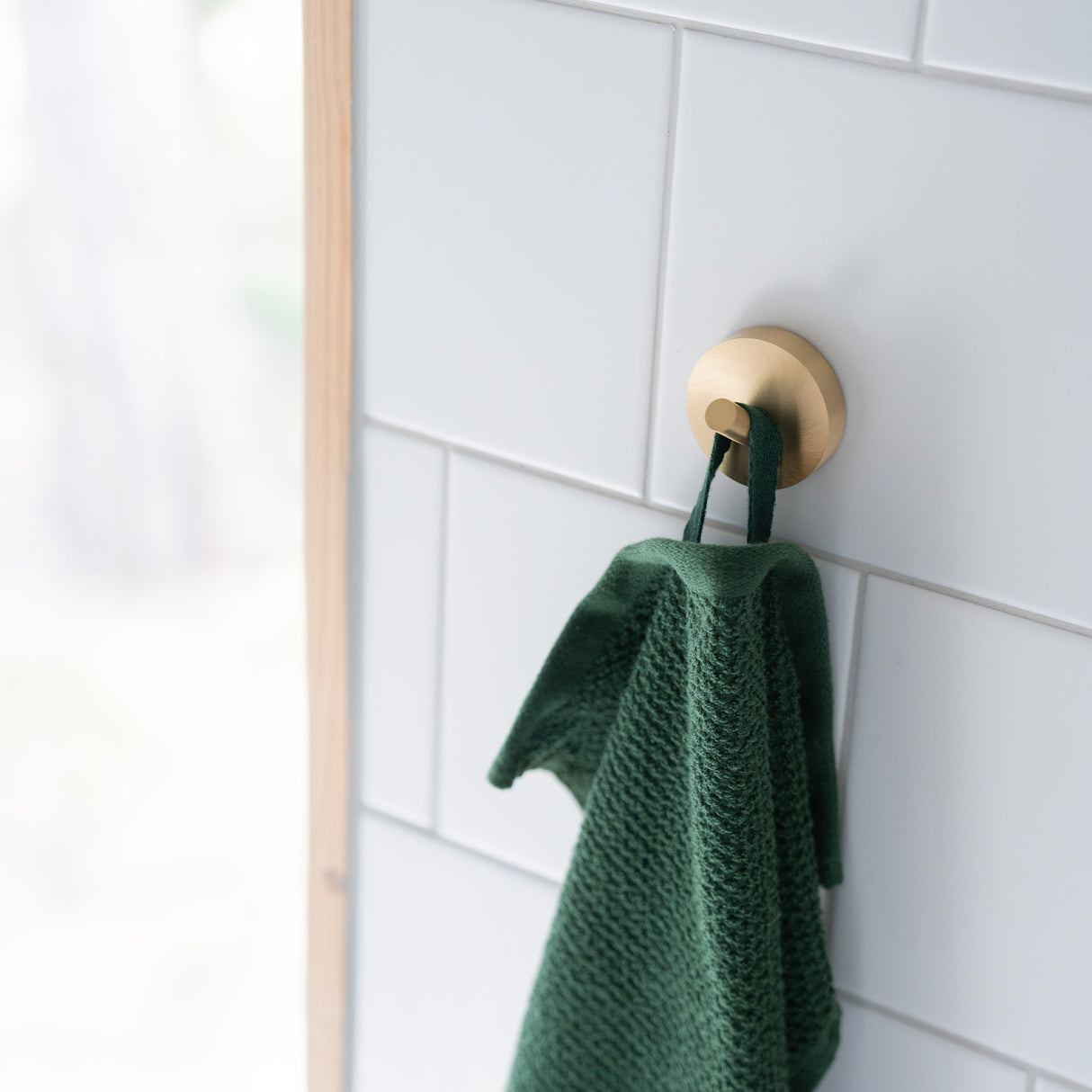 Smedbo Home Towel Hook in Brushed Brass lifestyle 1