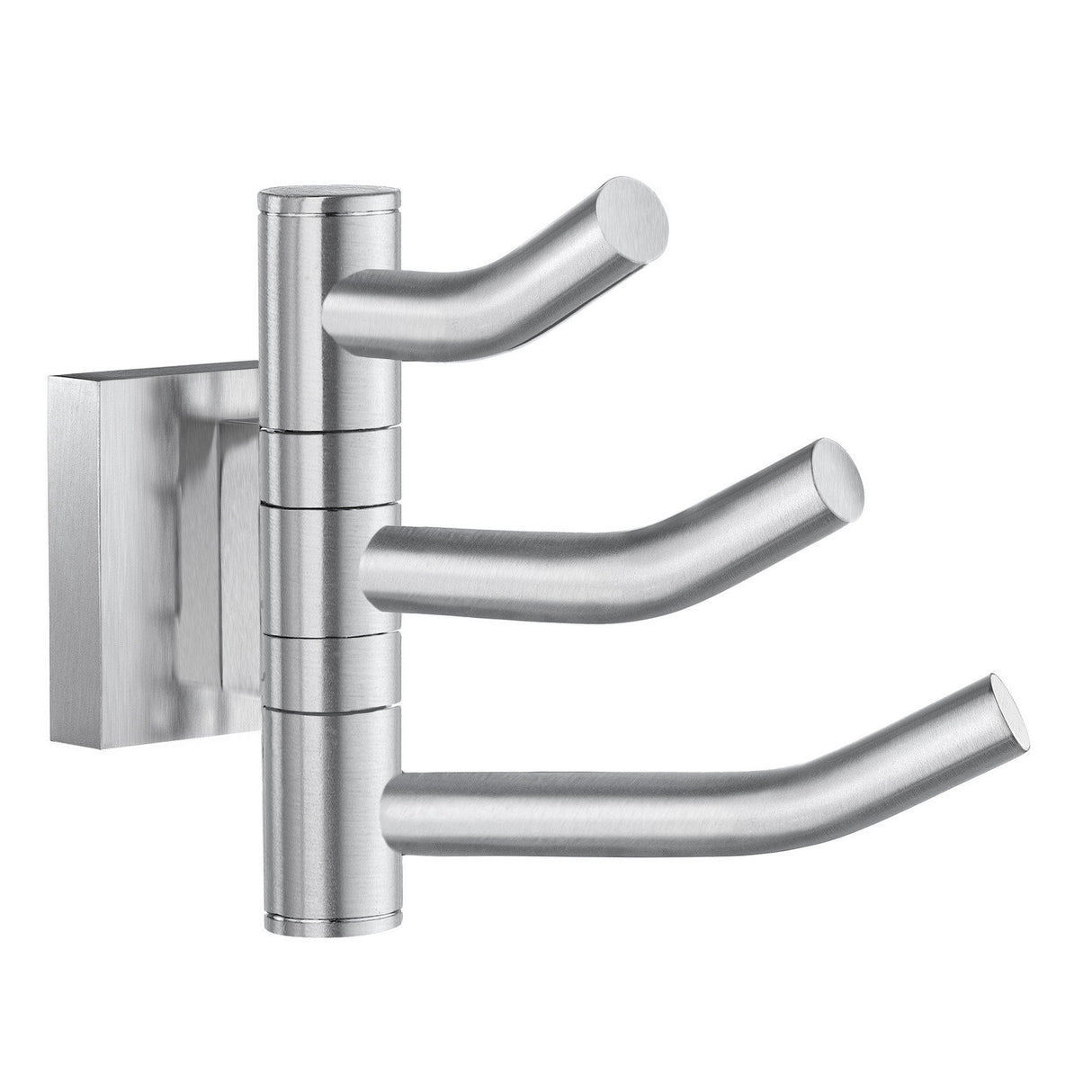 RS327 Smedbo House Brushed Chrome Swing Arm Triple Towel Hook