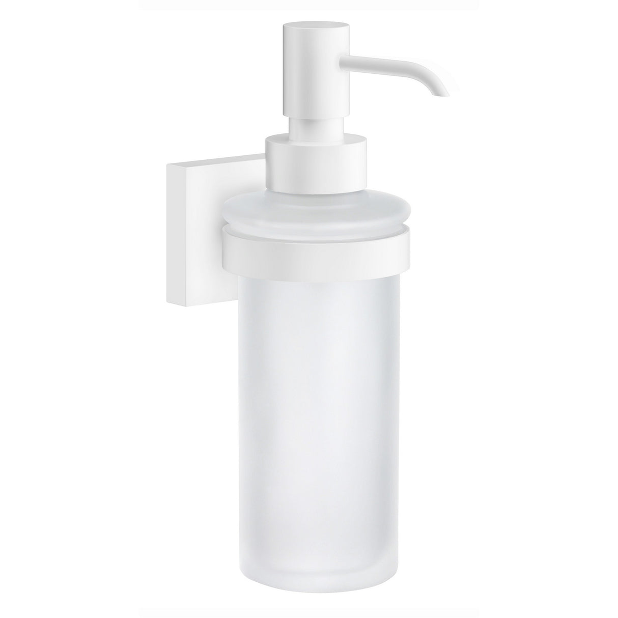 RX369 Smedbo House Matt White Wall Mounted Glass Soap Dispenser