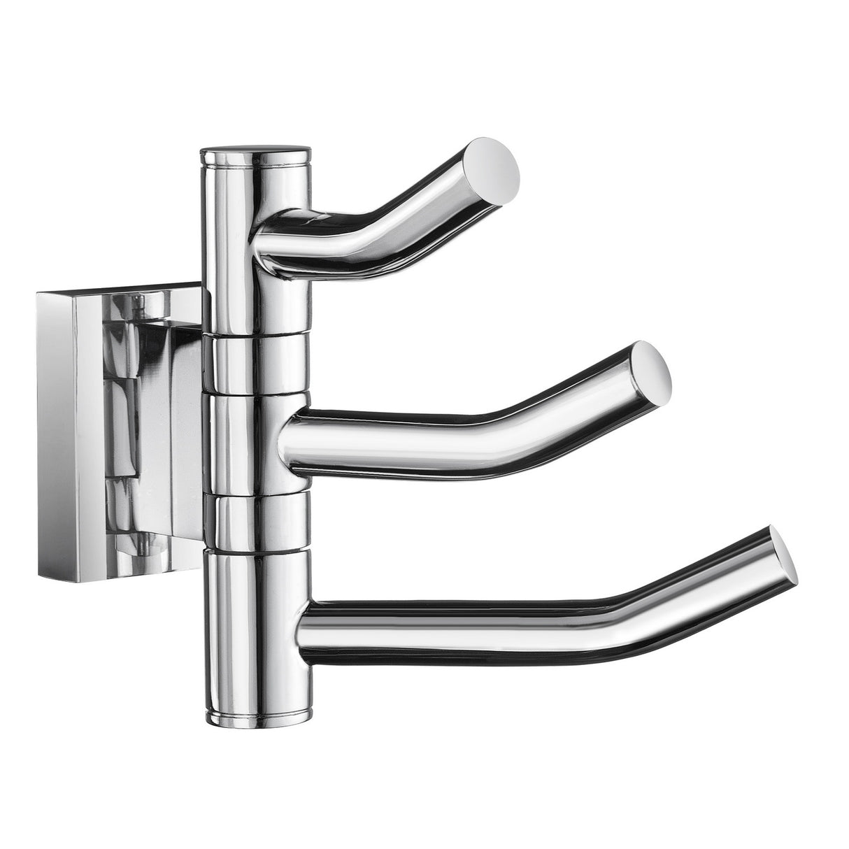 RK327 Smedbo House Polished Chrome Swing Arm Triple Towel Hook
