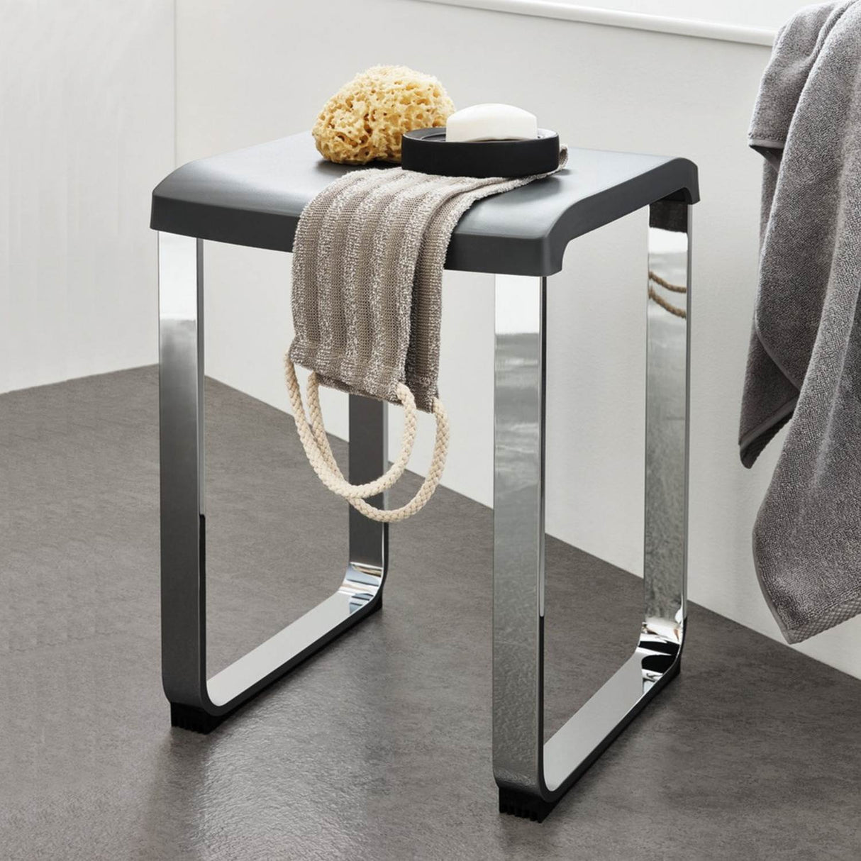 FK416 Smedbo Living Grey Shower Chair Lifestyle