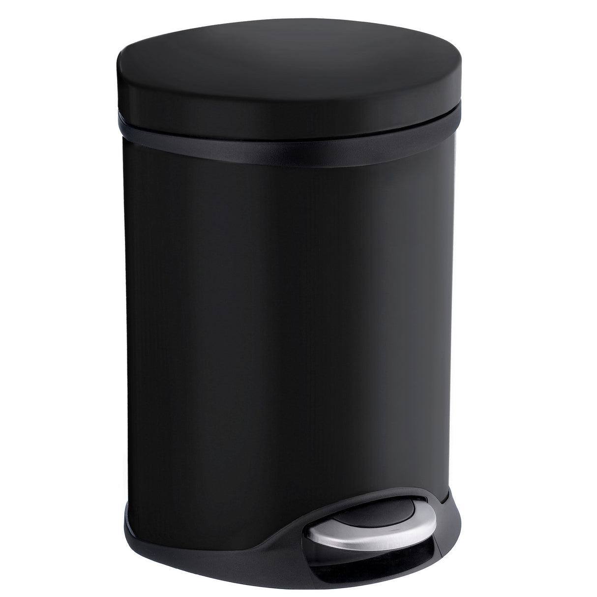 FK665 Smedbo Outline 6 Litre Matt Black Soft Close Pedal Bin
