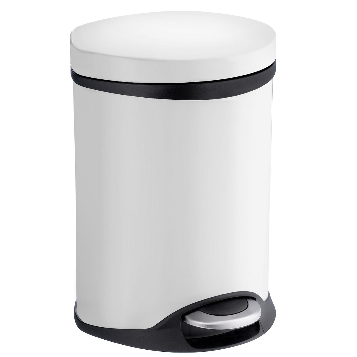 FK662 Smedbo Outline 6 Litre White Soft Close Pedal Bin