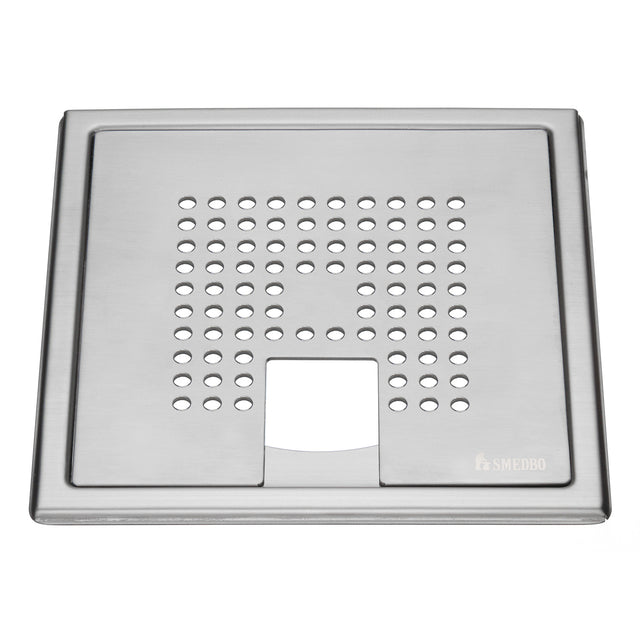 Smedbo Outline Brushed Stainless Steel Floor Grating with Square For Tub Pattern live