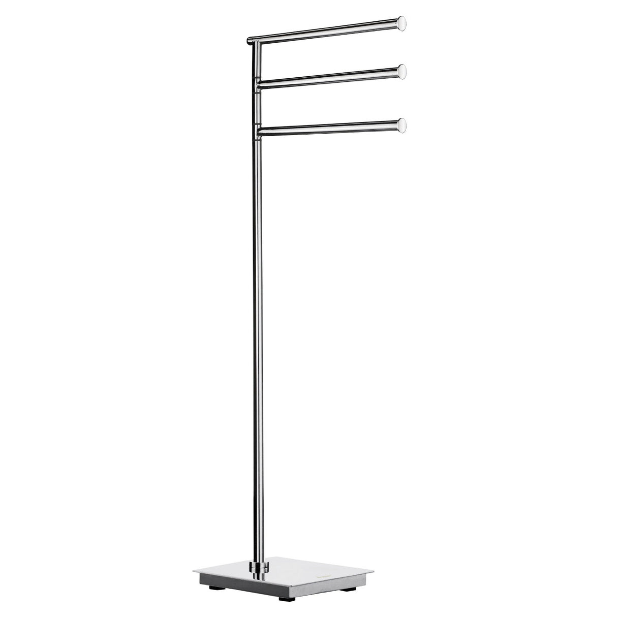 Smedbo Outline Freestanding Squared Triple Towel Rail in Polished Stainless Steel