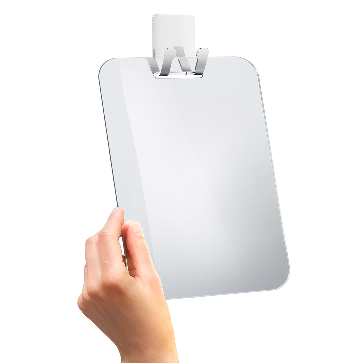Smedbo Outline Lite Plastic Mirror in Chrome mounted