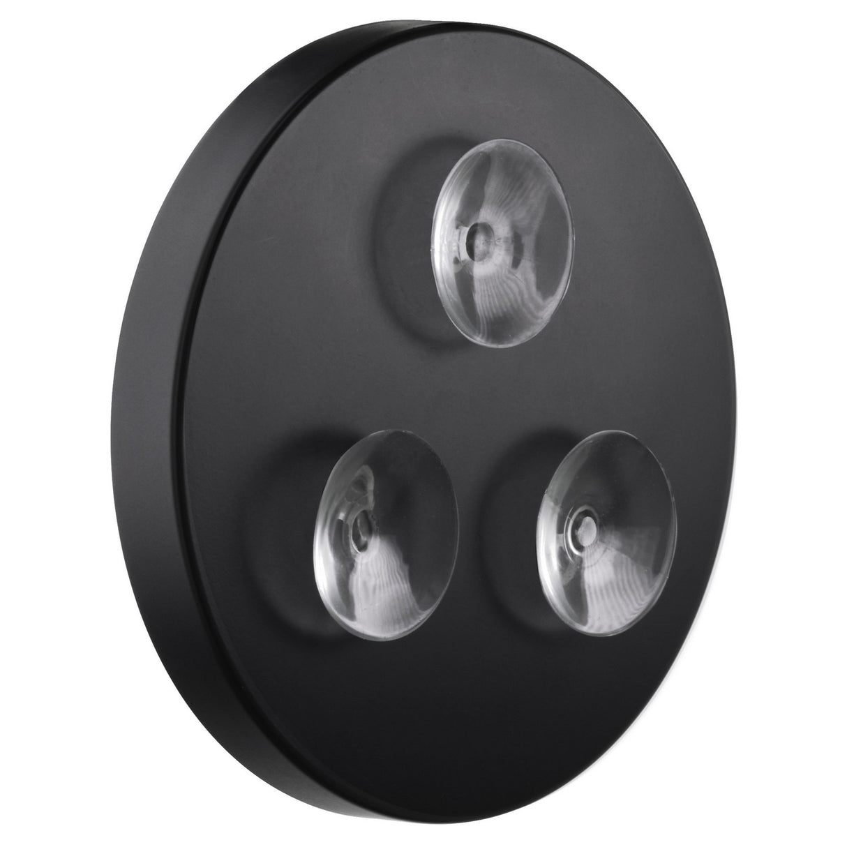 FB625 Smedbo Outline Matt Black LED Makeup Mirror with Suction Cups Rear View