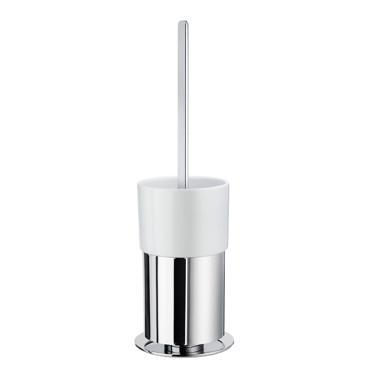 Smedbo Outline Toilet Brush and Porcelain Holder in Polished Chrome
