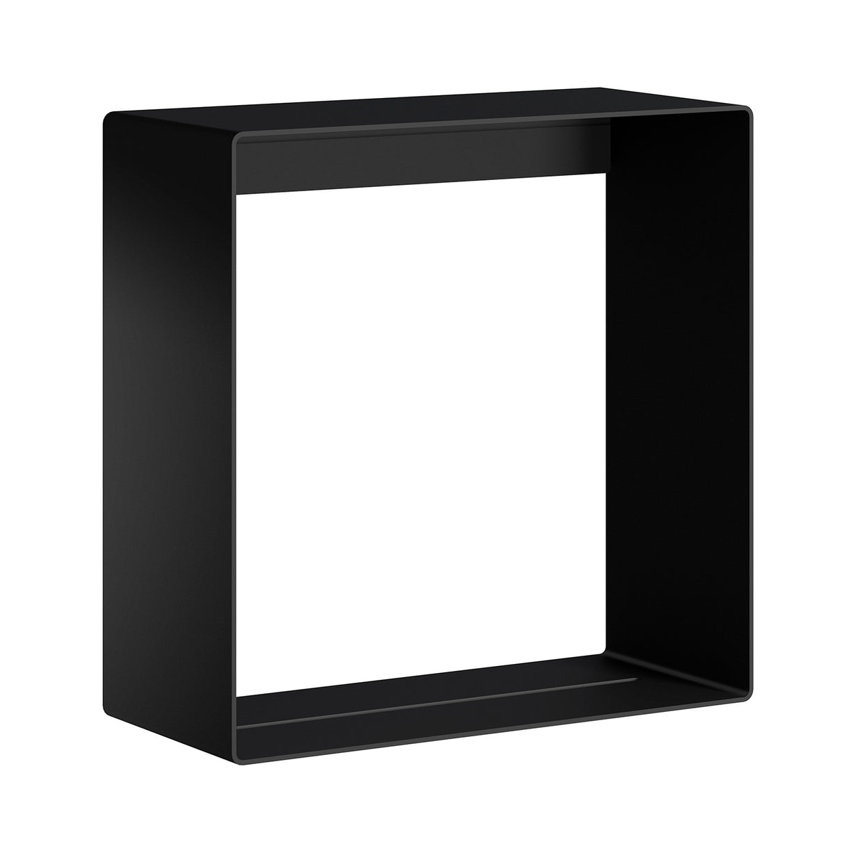 DB5021 Smedbo Sideline Black Cube Shower Shelf Back View Cut Out