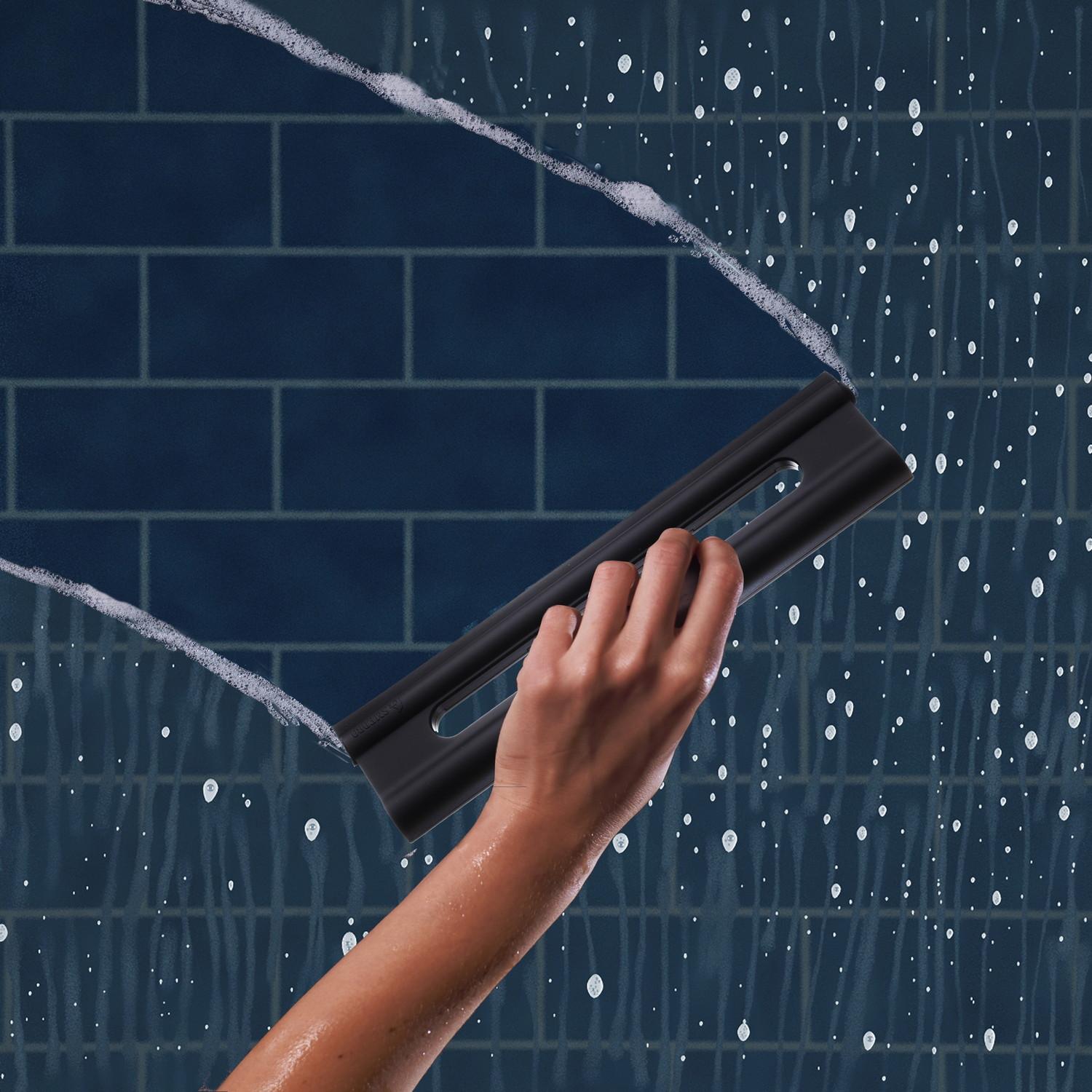 DB2145 Smedbo Sideline Black Easy Grip Shower Squeegee Lifestyle
