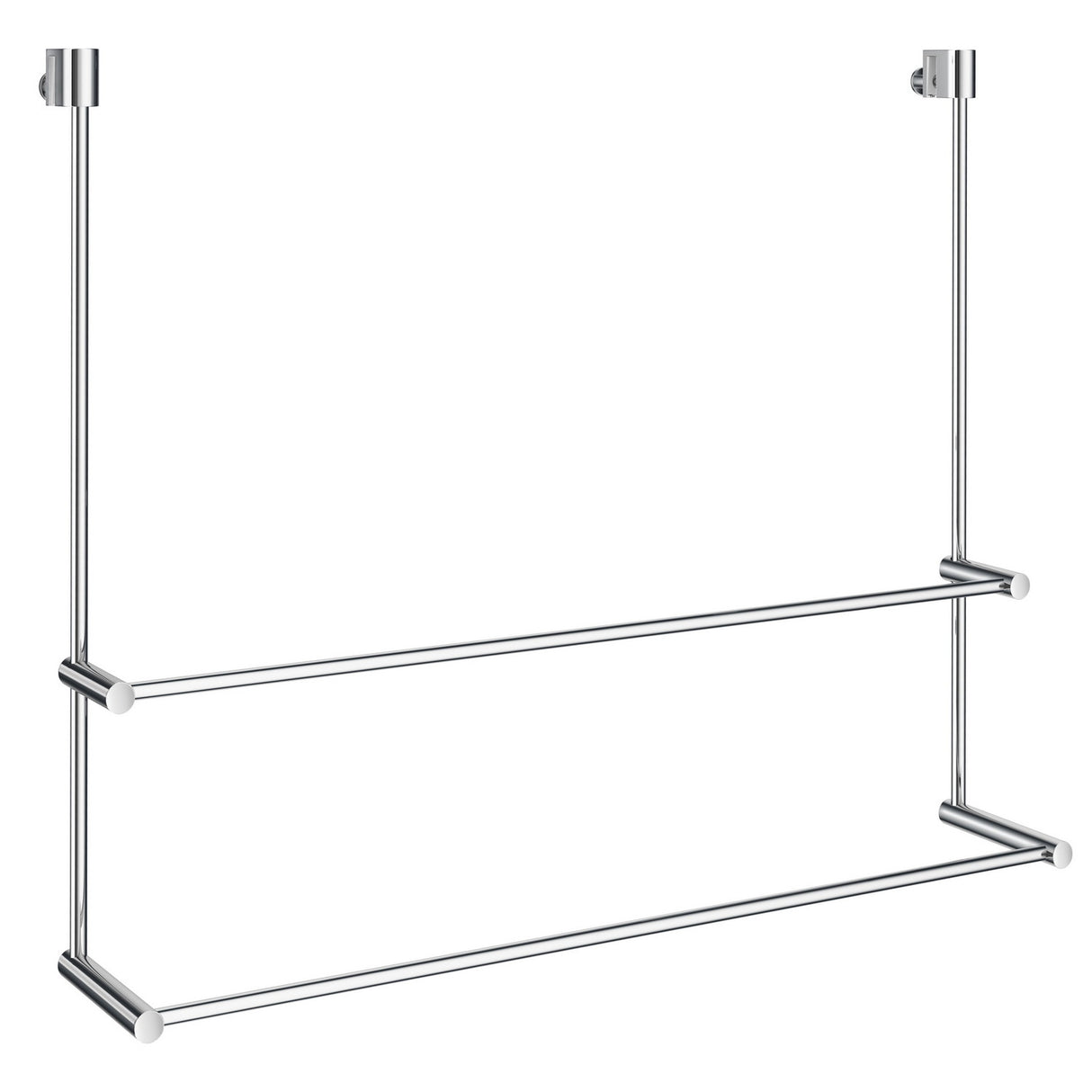 DK3102 Smedbo Sideline Chrome Double Towel Rail for Glass Shower Panel