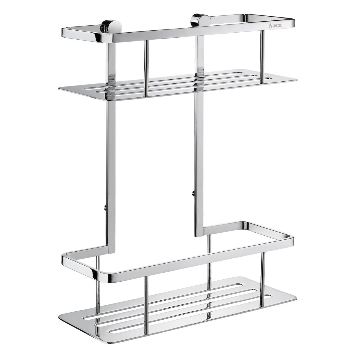 DK3012 Smedbo Sideline Chrome Wall Mounted Double Shower Basket