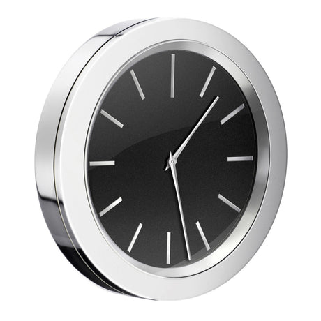 YK380 Smedbo Time Self Adhesive Black Bathroom Clock