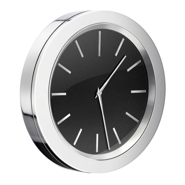 YK380 Smedbo Time Self Adhesive Black Bathroom Clock