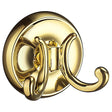V256 Smedbo Villa Polished Brass Double Towel Hook