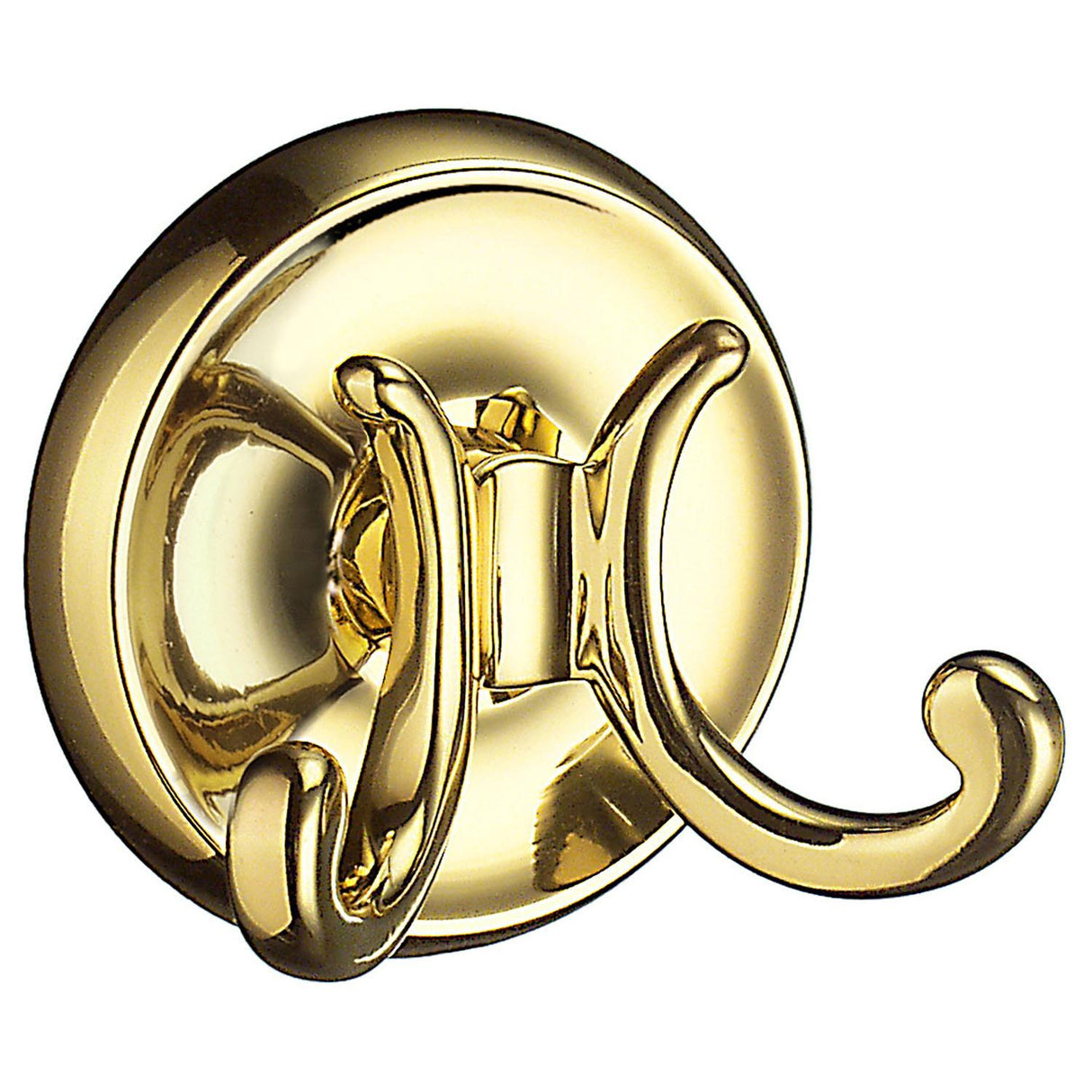 V256 Smedbo Villa Polished Brass Double Towel Hook