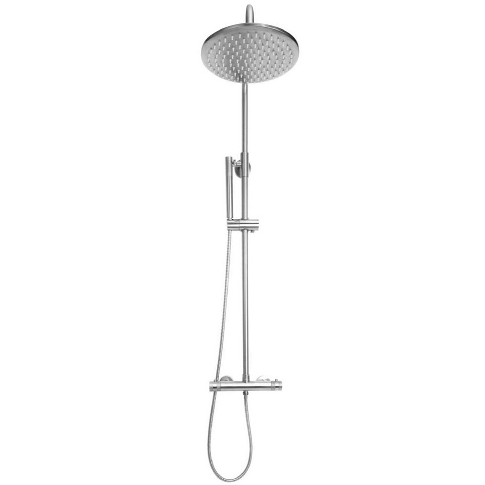 NU-019 cudo Core Chrome Round Rigid Riser Shower