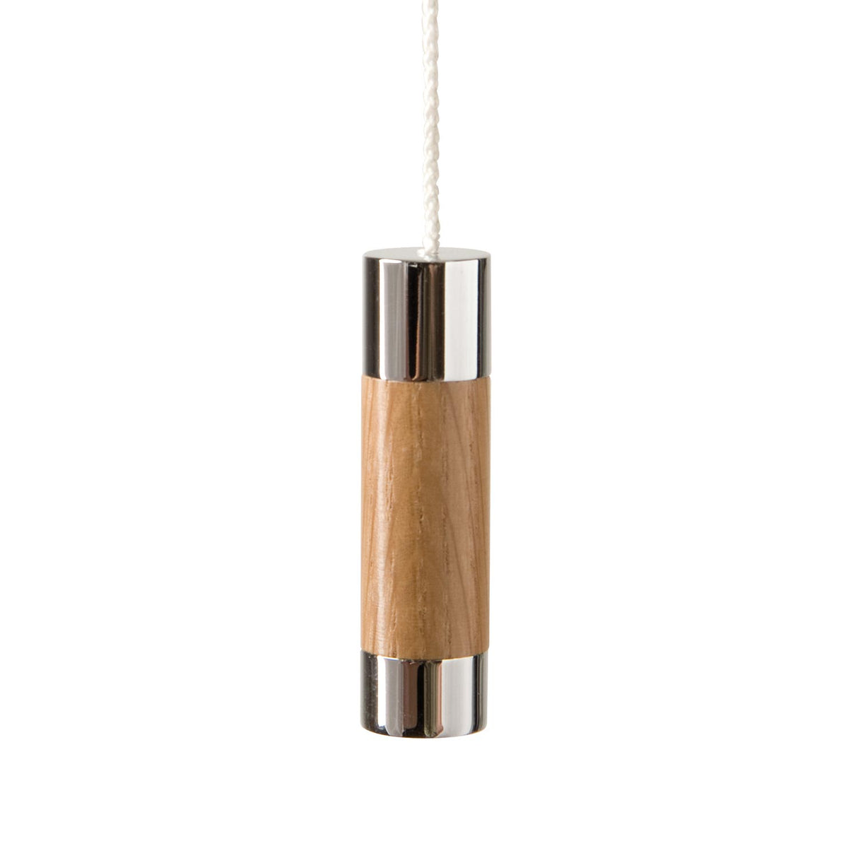 Miller Classic Cylindrical Light Pull in Chrome and Natural Oak