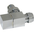 Ajax Squared Angled Radiator Valves in Chrome