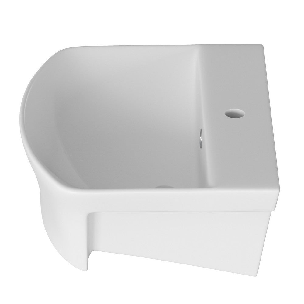 Ajax Donnington 1TH Semi Recessed Basin side view