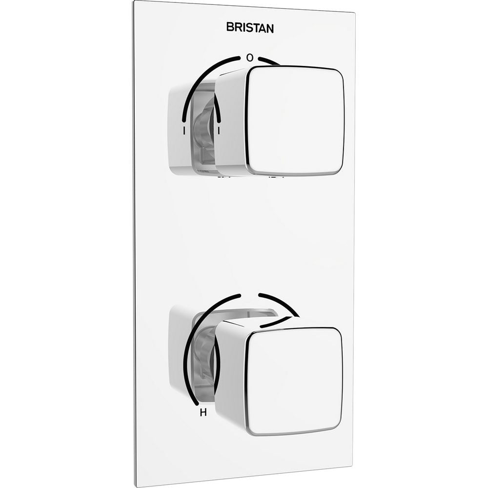 Bristan Cobalt Thermostatic Recessed Two Outlet Diverter Shower Valve