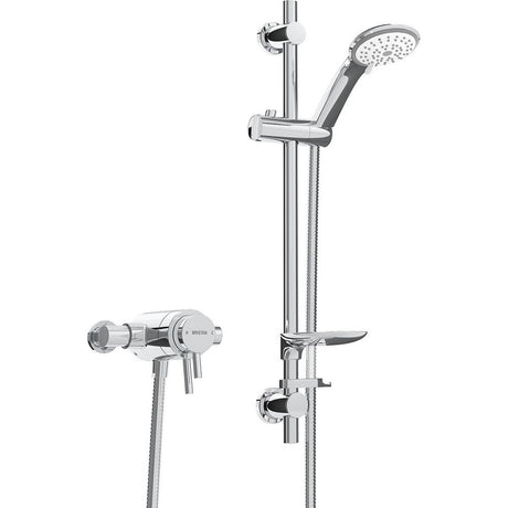 Bristan Prism Thermostatic Exposed Dual Control Shower with Adjustable Riser Kit