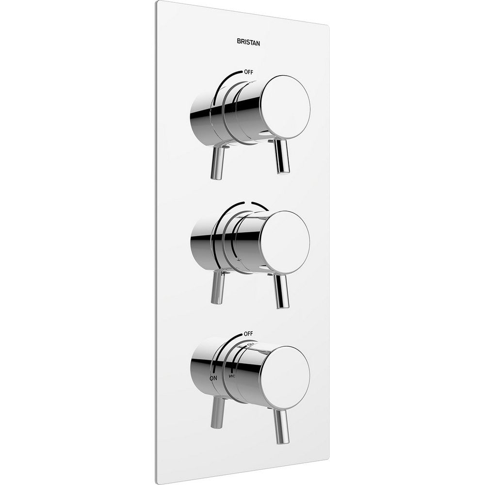 Bristan Prism Thermostatic Recessed Twin Stopcocks Shower Valve