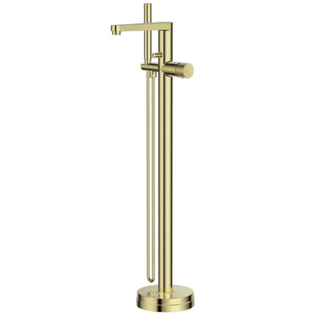 Scudo Koko Freestanding Bath Shower Mixer in Brushed Brass