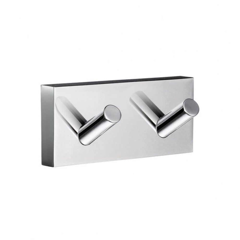 Smedbo House Double Towel Hook Polished Chrome