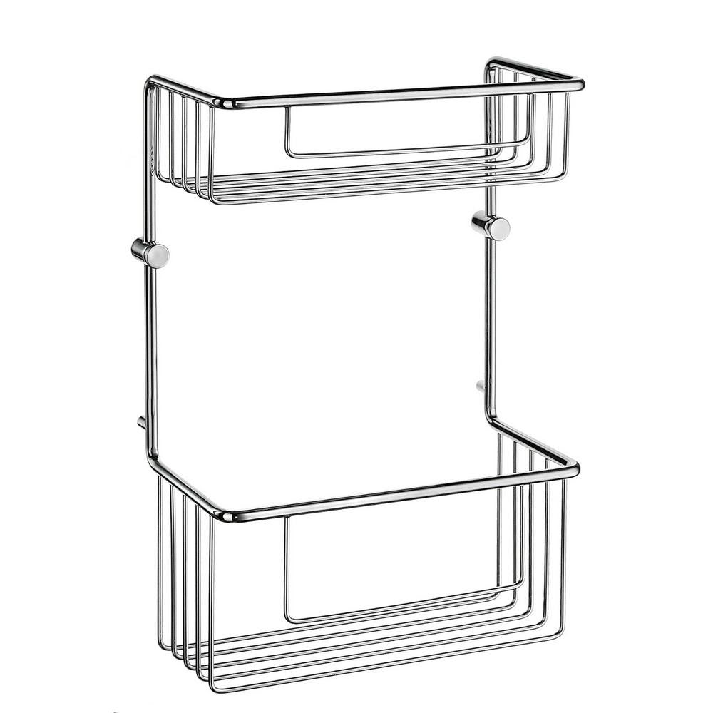 Smedbo Sideline Double Soap Basket Polished Chrome