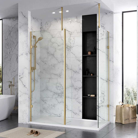Brushed Brass Wetroom Panels