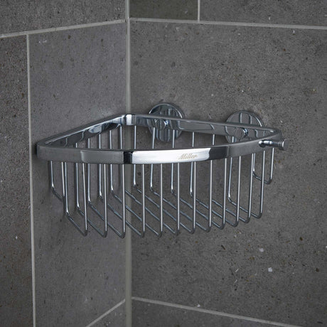 Miller Classic Corner Basket in Chrome