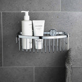 Miller Classic Gluable D Shaped Shower Basket in Chrome