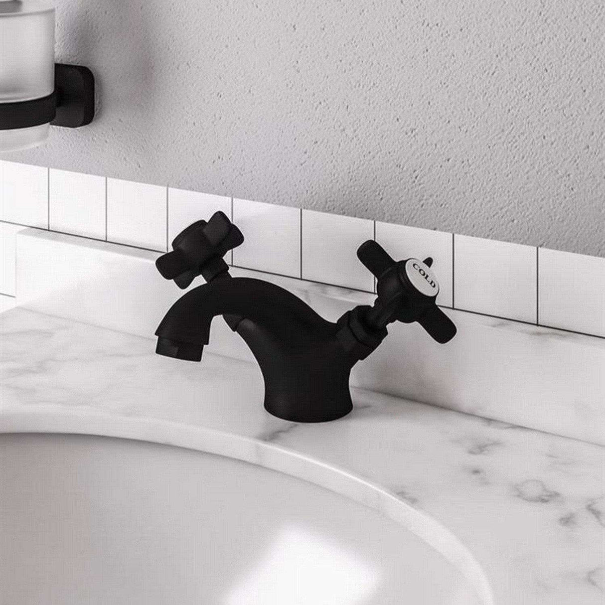 Eastbrook Haymarket Matt Black Basin Mixer with Click Waste