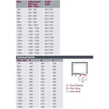Merlyn Ionic Essence Hinge & Inline Shower Door Dimensions