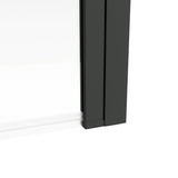 Ajax Matt Black Single Straight 6mm Bath Screen