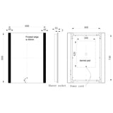 Ajax Candlesbury 600mm x 800mm Rectangular LED Mirror