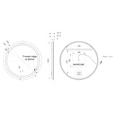 Ajax Gloria 600mm LED Round Bathroom Mirror