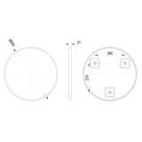 Ajax Gedney 500mm Round Mirror in Brushed Bronze