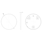 Ajax Gedney 600mm Round Mirror in Brushed Bronze