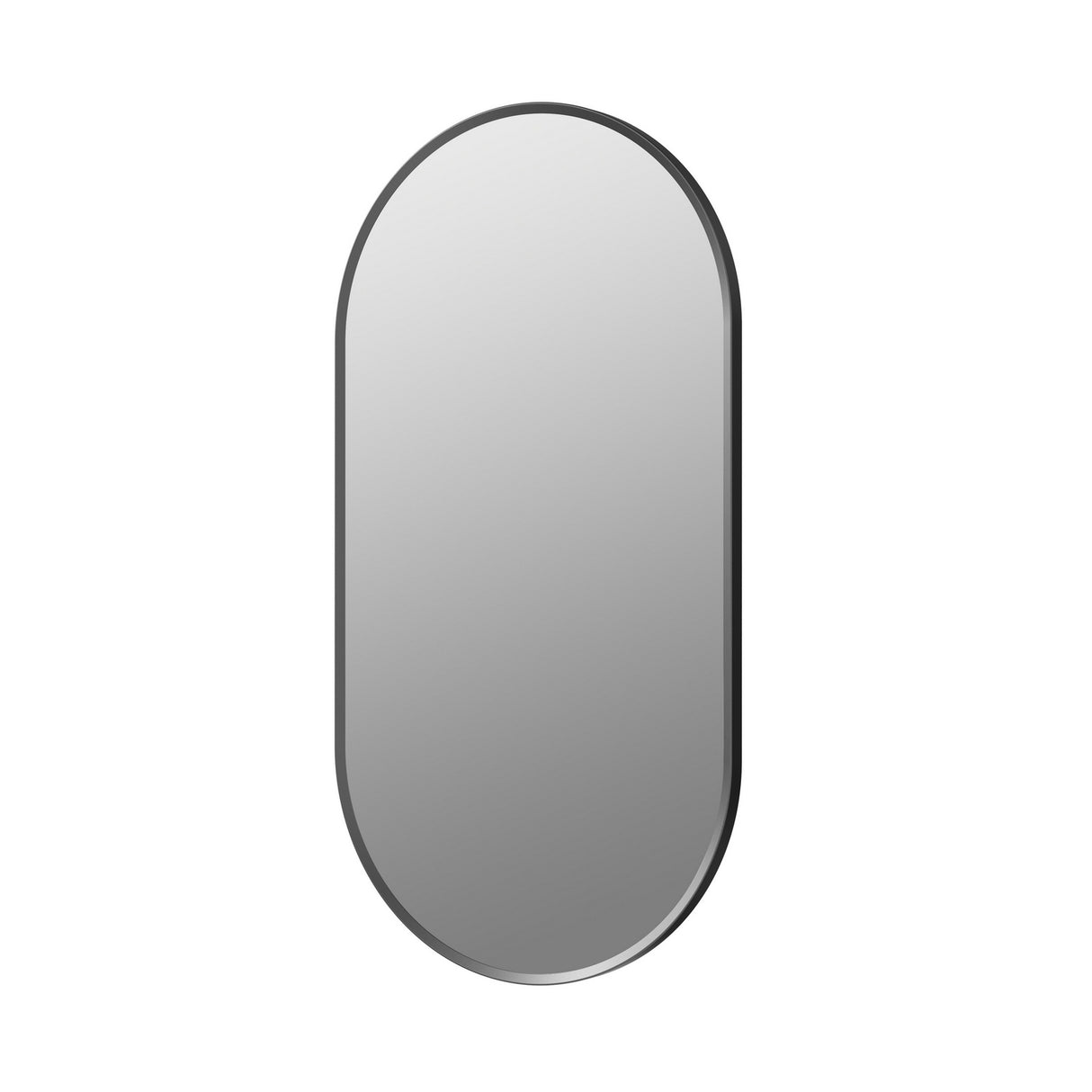 Ajax Gedney 800 x 400mm Oblong Bathroom Mirror in Matt Black
