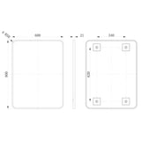 Ajax Gedney 600 x 800mm Rectangular Mirror in Matt Black