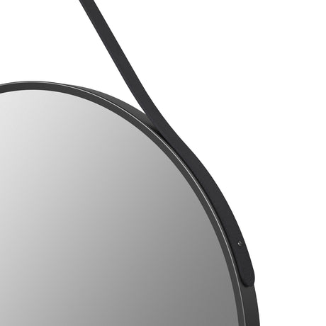 Ajax Navensby 500mm Round Mirror in Matt Black