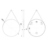 Ajax Navensby 500mm Round Mirror in Matt Black