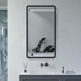Ajax Lamour 500 x 900mm Rectangular Mirror in Matt Black